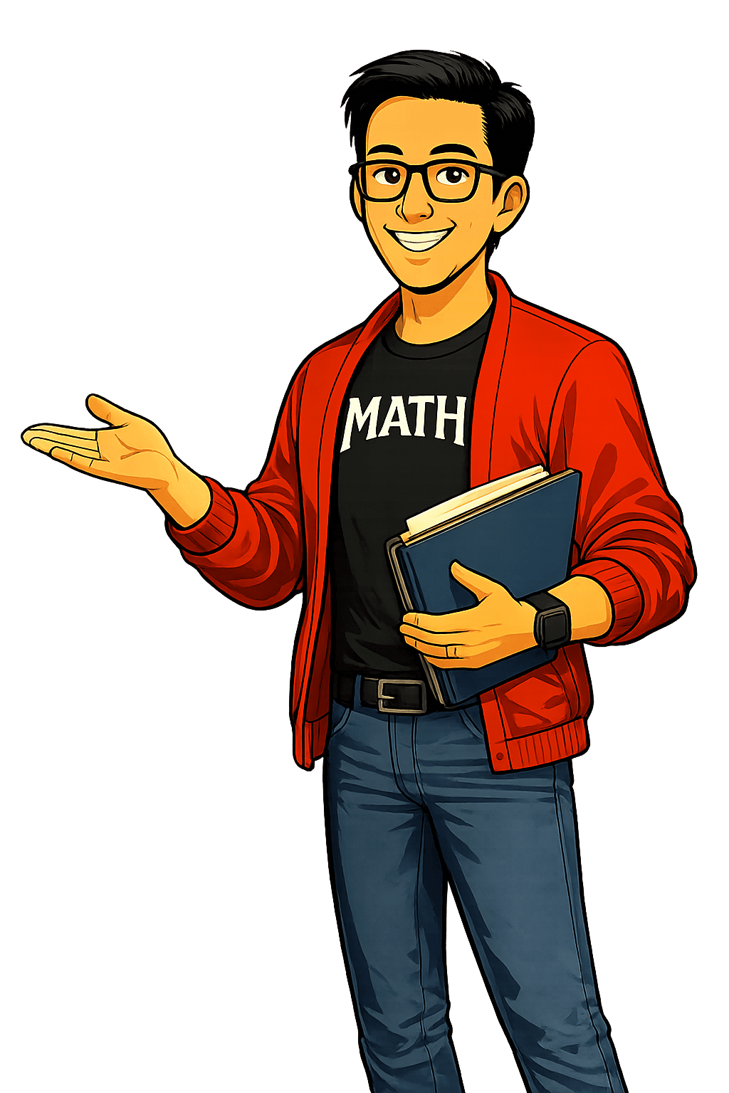 Infinity tutor pointing at the sample materials