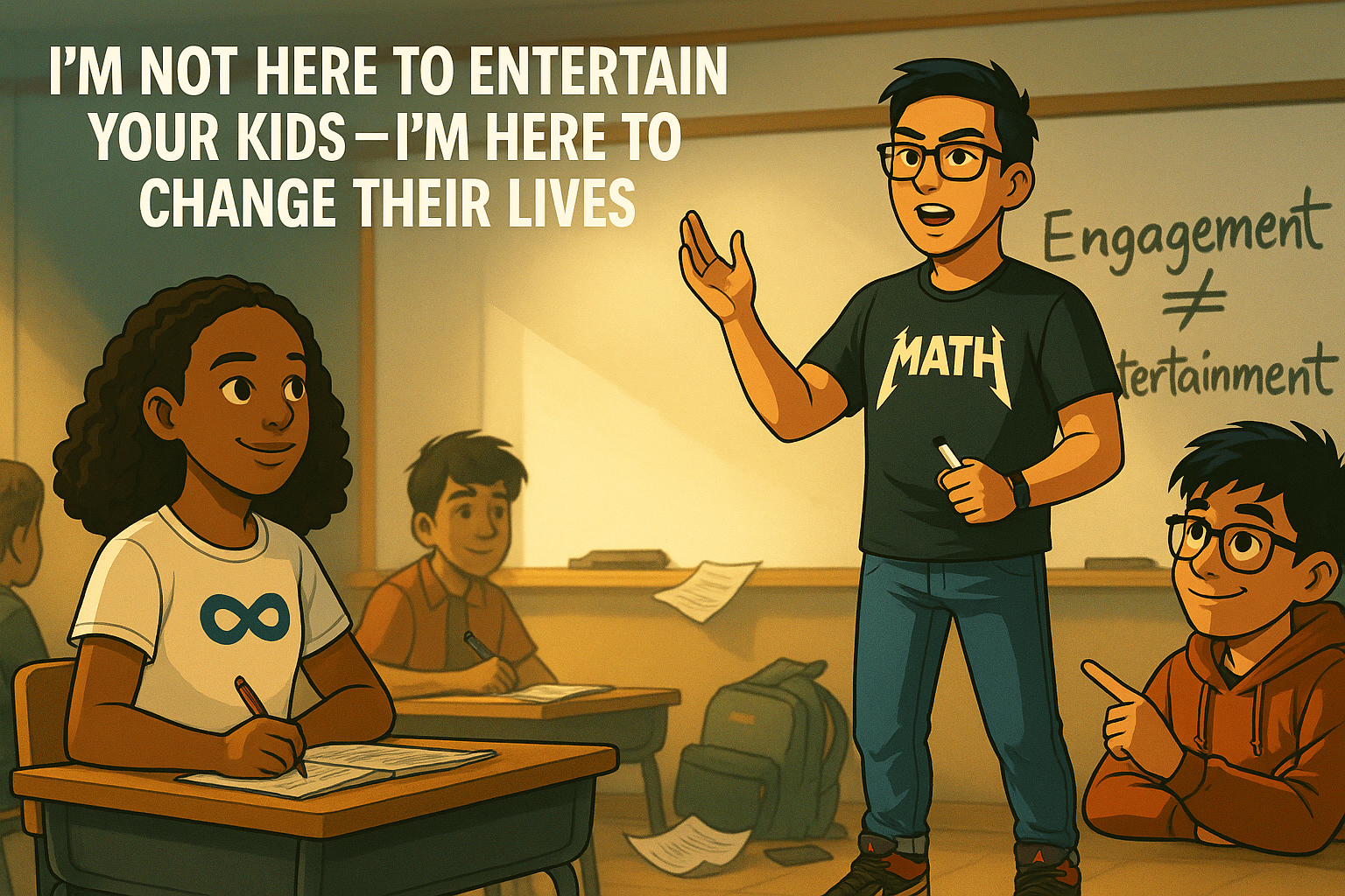 Teacher Blog 4 Image – I’m Not Here to Entertain Your Kids — I’m Here to Change Their Lives